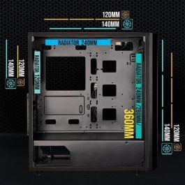 Bitfenix BIT1701162182818 Caja de PC Torre Media Sabre Mesh Formato ATX Color Negro sin Fuente de Alimentación Bitfenix BIT1701162182818 Caja de PC Torre Media Sabre Mesh Formato ATX Color Negro sin Fuente de Alimentación