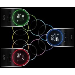 APC UPS Back-UPS Pro BGM2200B-GR 2200VA 1320W 4xSchuko 2xIEC C13 Torre con RGB Beleuchtung