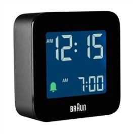 Reloj Despertador Digital Negro BRAUN BC-08-B