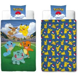 Pokemon AAARQ16155 - Juego de Cama Reversible Pikachu y sus Amigos - Microfibra - 140x200 cm + Funda 63x63 cm Precio: 26.79000016. SKU: B1AWD6ZV28