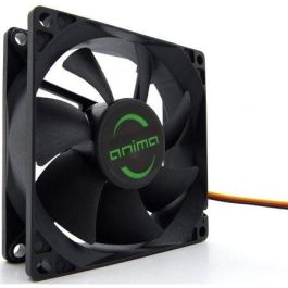 Anima AF8 Ventilador para CPU 8cm con 7 Aspas Negras, Silencioso 12dB, Flujo 30.5 CFM, 50.000h Vida Útil, Bajo Consumo