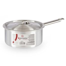 Cazo de Aluminio con Tapa 18 cm Kinvara - 2 L, Plata (10 Unidades) Cazo de Aluminio con Tapa 18 cm Kinvara - 2 L, Plata (10 Unidades)
