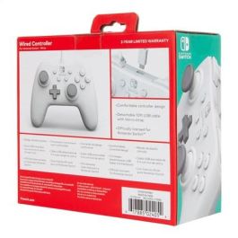 Mando con Cable PowerA para Nintendo Switch - Blanco Mate, Licencia Oficial, Diseño Ergonómico, Ref: 1517033-01 Mando con Cable PowerA para Nintendo Switch - Blanco Mate, Licencia Oficial, Diseño Ergonómico, Ref: 1517033-01