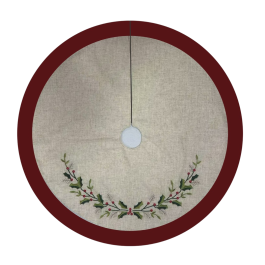 DKD Home Decor Base Árbol Navidad Tradicional Poliéster Rojo, Beige y Verde para tu Decoración Navideña 90x90x2 cm DKD Home Decor Base Árbol Navidad Tradicional Poliéster Rojo, Beige y Verde para tu Decoración Navideña 90x90x2 cm
