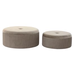 Reposapiés DKD Home Decor 70 x 70 x 32 cm 70 x 70 x 28 cm Terciopelo Gris claro Madera MDF Precio: 129.98999992. SKU: S3034196