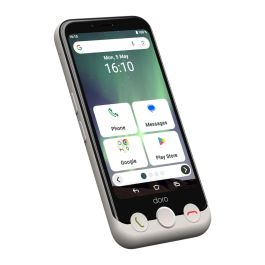 Doro Aurora A10 Teléfono Móvil 4.5" 4G 4GB RAM 64GB Almacenamiento Bone. Smartphone para Mayores con Botón SOS y Interfaz Simplificada