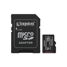 Kingston SDCS3/128GB Tarjeta microSDXC Canvas Select Plus 128GB 150MB/s A1 V10 U1 para Android con Adaptador SD