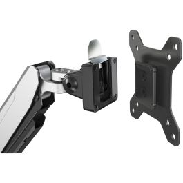 Digitus DA-90353 Soporte de Mesa para 2 Monitores hasta 32" (81 cm), 8 kg, Abrazadera, Negro/Plata
