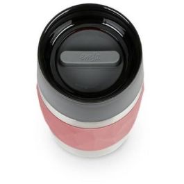 Emsa TRAVEL MUG Compact Termo Taza de Viaje, 0.3L, Acero Inoxidable Doble Pared, Cierre Giratorio, Coral