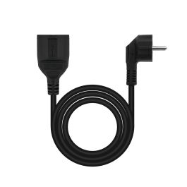 Cable Alargador de Corriente Nanocable 10.22.0603-BK/ Schuko Hembra - Schuko Macho/ 3m/ Negro Cable Alargador de Corriente Nanocable 10.22.0603-BK/ Schuko Hembra - Schuko Macho/ 3m/ Negro