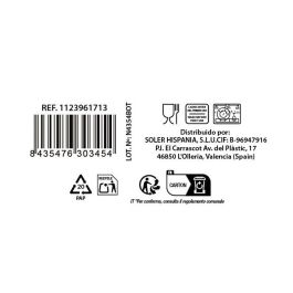 La Mediterranea Set de 6 Vasos Corella de 390 ml. Medidas individuales Ø8.3x12 cm. Colección para mesa. (6 Cajas)