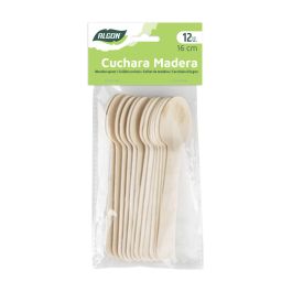 Algon Set 12 Cuchara Madera 16 cm