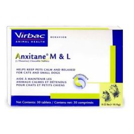 Virbac Anxitane M-L para Perros y Gatos, Ayuda a Mantener la Calma, 30 Comprimidos Palatables Precio: 32.89. SKU: B166V3HK3A