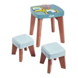 Ecoiffier Mesa de Comedor Infantil con 2 Taburetes, Juego de 13 Piezas, Vert Azur Eco-responsable para +18 meses Precio: 44.5000006. SKU: S7179684
