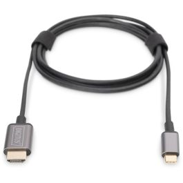Digitus Cable Adaptador USB-C a HDMI 4K UHD 30Hz 1.8m Macho/Macho Negro para Vídeo y Datos