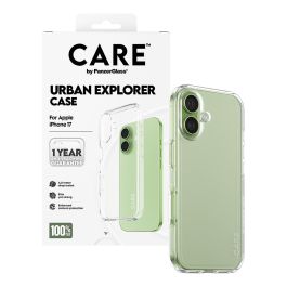 PanzerGlass PanzerGlass CARE by Urban Explorer Case Transparente para iPhone 17 - Funda TPU Protectora 100% Reciclada, Resistente a Golpes y Anti-Amarilleamiento