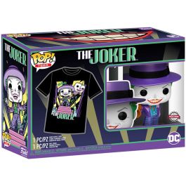 FUNKO Set figura POP & Tee DC Comics Batman The Joker Metallic Exclusive Talla S