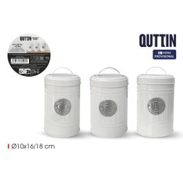 Quttin Bote Redondo de Metal para Cocina, 3 Surtidos, 10x16 cm y 10x18 cm (18 Unidades) Precio: 32.99000023. SKU: B1HFKSS3KH