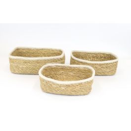 Privilege Set de 3 Cestas de Mimbre Rectangulares - 26x20 cm, 23x17 cm, 20x15 cm (4 Cajas)