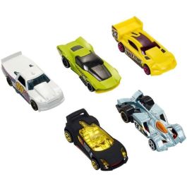 Hot Wheels 1806 Pack de 5 Vehículos Metálicos a Escala 1/64, Resistentes y Coloridos, para Pistas y Garajes - Edad +3 Años