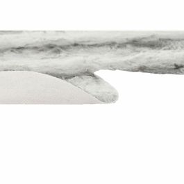 DKD Home Decor Alfombra Alpino Animal Print Textil Poliéster 550 gsm Gris Blanco 150 x 160 cm