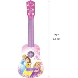 Lexibook Guitarra Acústica Infantil Princesas Disney 53 cm, Mi Primera Guitarra para Niños de 3+ Años con 6 Cuerdas y Guía Aprendizaje