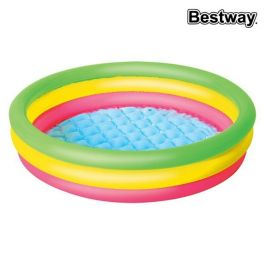 Bestway Piscina Hinchable Infantil 3 Aros Suelo Acolchado 102x25 cm +2 Años Jardin 51104