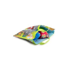 Tachan Tapete de Carreteras con 6 Coches de Tela Vehículos de Emergencia y Ciudad para Niños +12 Meses Lavable