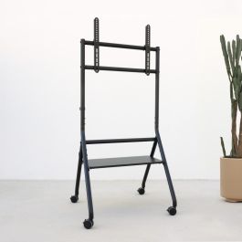 TooQ iDREAMS FS20206M-B Soporte de Suelo con Ruedas Nivelable para TV 37-86" hasta 80kg, VESA 200x200-600x400, Negro