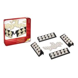 Cayro Juego de Domino Triangular, Presentación en Caja de Metal 27x27x5,7 cm, Ideal para 2 Jugadores, +8 Años, Plástico