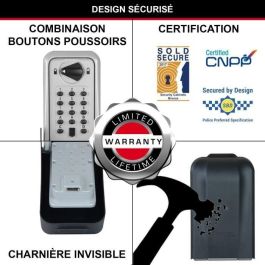 MASTER LOCK Caja de llaves segura certificada - Formato XL - Caja fuerte de llaves - Seguridad profesional MASTER LOCK Caja de llaves segura certificada - Formato XL - Caja fuerte de llaves - Seguridad profesional