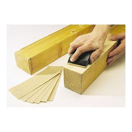 Wolfcraft 2898000 Juego de Lija Manual, 51 Piezas, 1 Taco 130x70mm y 50 Hojas 70x210mm Granos 40/60/80/100/120