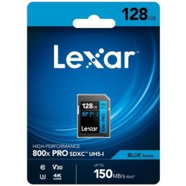 Lexar LSD0800P128G-BNNNG Tarjeta SDXC 128GB Professional 800X, 150MB/s Lectura, 45MB/s Escritura, Clase 10, V30, U3 Precio: 26.49999946. SKU: B1HA5QZZC4
