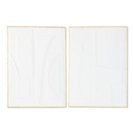 DKD Home Decor Decoración Pared Scandi Abstracta Metal Blanco Dorado 100.5x72.7x2.5 cm Pack 2 Unidades Precio: 95.5000002. SKU: B16FHNS5DB