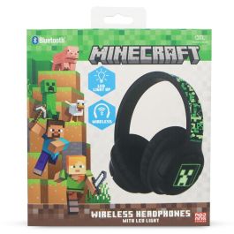 OTL Technologies Auriculares Inalámbricos Gaming Minecraft LED Bluetooth 5.3 con Micrófono y hasta 50h Batería