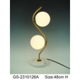 DKD Home Decor Lámpara Sobremesa Moderno Mármol y Cristal 16 x 48 x 16 cm (2 Unidades)