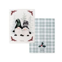 Set de Paños HappyFriday Xmas Gnomes Multicolor 70 x 50 cm 2 Piezas