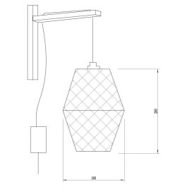 Aplique de Pared Narayanganj SKD-W1020 de Madera Natural y Mediterráneo para Salón y Dormitorio con Casquillo E27
