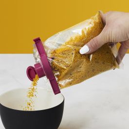 Cook Concept Juego de 2 Pinzas con Dispensador y Vertedor para Bolsas, Colores Surtidos