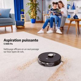 BEKO VRR94314VB - Robot aspirador 2 en 1 - Conectado - Autonomía 240 minutos - 5000 pa - 4 velocidades - Negro