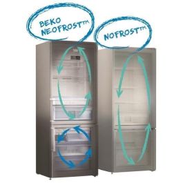 BEKO RCNE560K40DSN Frigorífico congelador inferior - 497 L (352 + 145) - Frío ventilado - NeoFrost - A ++ - Gris acero BEKO RCNE560K40DSN Frigorífico congelador inferior - 497 L (352 + 145) - Frío ventilado - NeoFrost - A ++ - Gris acero