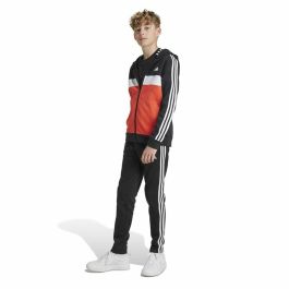 Chándal Mujer Adidas Tiberio 3-Stripes Colorblock Fleece Negro Rojo