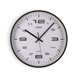 Reloj de Pared Versa Negro Plástico 30 x 30 x 4 cm