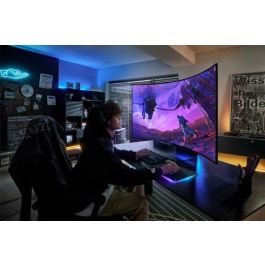 Samsung Odyssey S55CG970NU LS55CG970NUXEN Monitor Gaming 55" 4K Ultra HD LED Curvo 1000R 165Hz HDR10+ Quantum HDR Negro