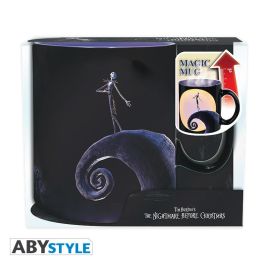 Abystyle Taza Térmica Heat Change Pesadilla Antes de Navidad Jack Skellington & Luna Pack 2 Unidades 460 ml Cerámica