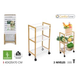 Verdulero de Bambú 40x25x70 cm Blanco - Confortime (2 Unidades) Precio: 45.50000026. SKU: B1E88E6PGH