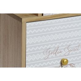 DKD Home Decor Buffet Scandi Golden 19, 12 Cajones, Madera Paulownia, Natural Dorado, 120x110x25 cm