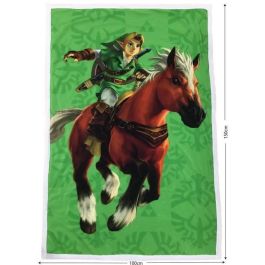 Zelda AAAPQ17652 Manta Sherpa - Diseño Link y Epona - 100 x 150 cm