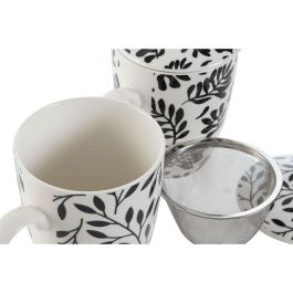 Mug Infusiones Moderno DKD Home Decor Azul Blanco 6 x 10.5 x 8.3 cm (2 Unidades)