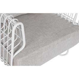 Butaca Home ESPRIT Blanco Metal 76 x 66 x 65 cm